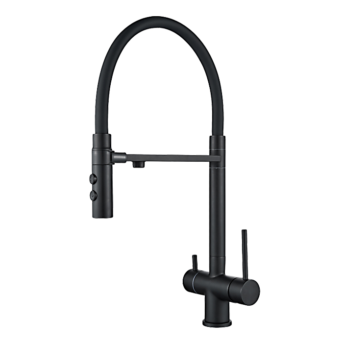 Смеситель для кухни с гибким изливом Oute  T61403BK-300